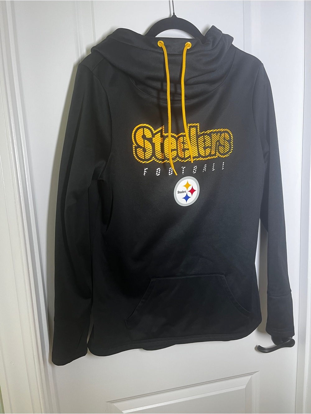 Black & Gold Steelers Graphic Pullover Hoodie